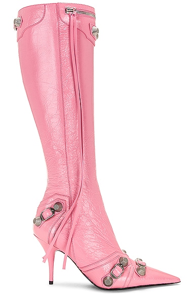 Balenciaga Cagole Boot in Sweet Pink & Silver