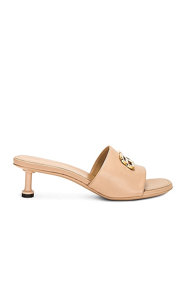 Shop Balenciaga Groupie Sandal In Seashell Beige & Gold