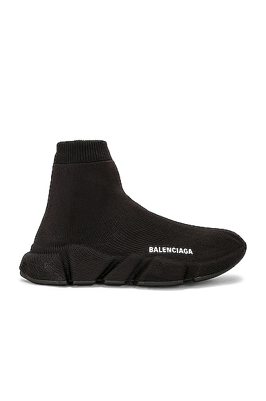 Shop Balenciaga Speed Full Knit Sneaker In Black