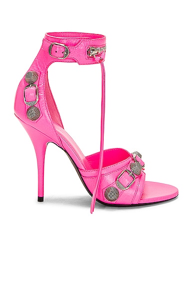 Shop Balenciaga Cagole Sandal In Fluo Pink