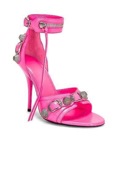 Shop Balenciaga Cagole Sandal In Fluo Pink