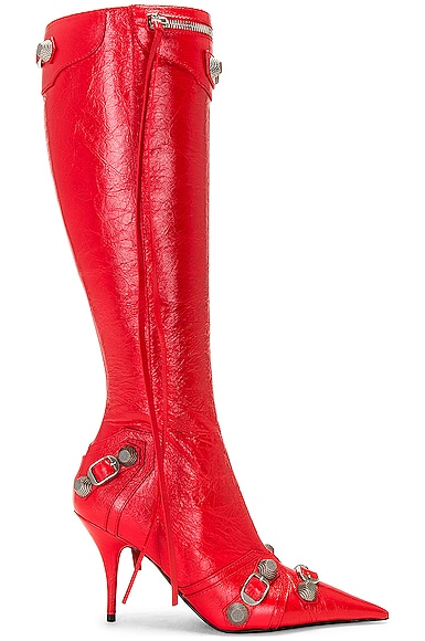Cagole Boots In Tomato Red in Red