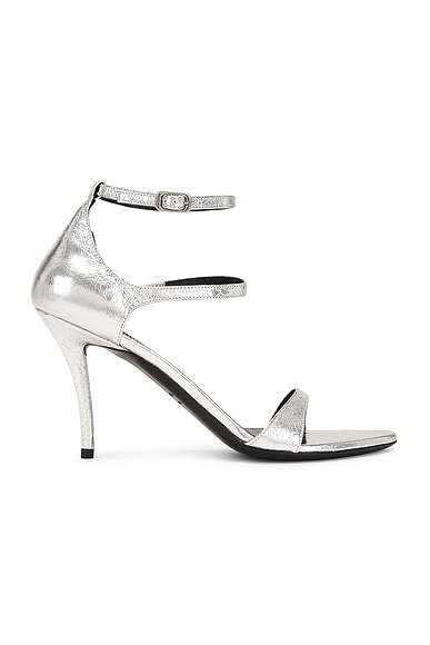 M85 Honey Sandal Heel in Silver