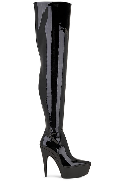 Altuzarra Elliot Low Heel Thigh High Boots in Black FWRD