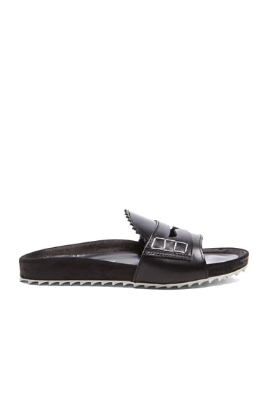 Band of Outsiders Loafer Front Slip-On Leather Sandals in  display picture 3
