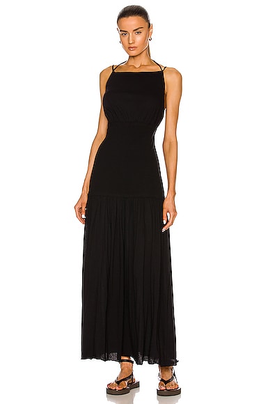Cross Back Rib Insert Dress
