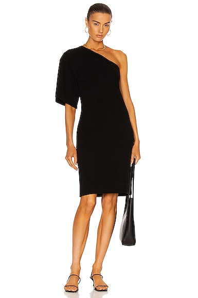 Batwing One Shoulder Short Sleeve Dress