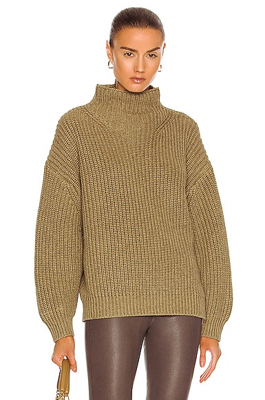 Melange Chunky Turtleneck Knit Sweater