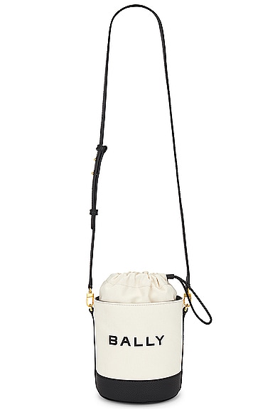 Bally Bar Mini 8 Hour Bag in Natural, Black, & Oro