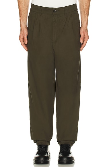 Barbour Cole Relaxed Fit Poplin Trouser in Olive