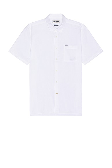 Barbour Nelson Short Sleeve Summer Shirt in White