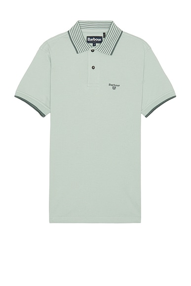 Barbour Denwick Polo Shirt in Blue Chalk