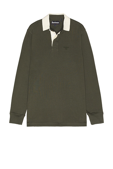 Barbour Howtown Rugby in Olive