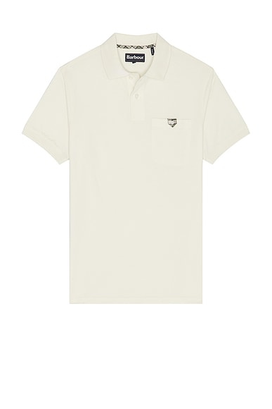 Barbour Tothill Polo in Antique White