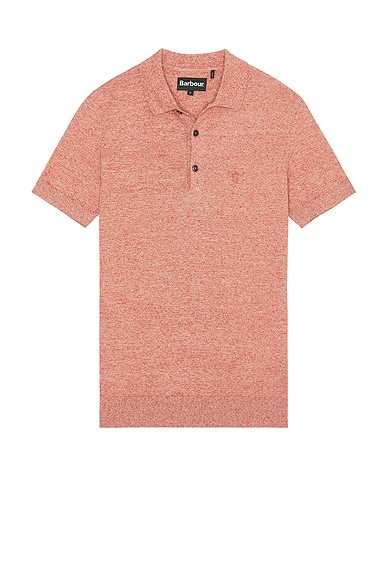 Barbour Buston Knit Polo in Red Spice