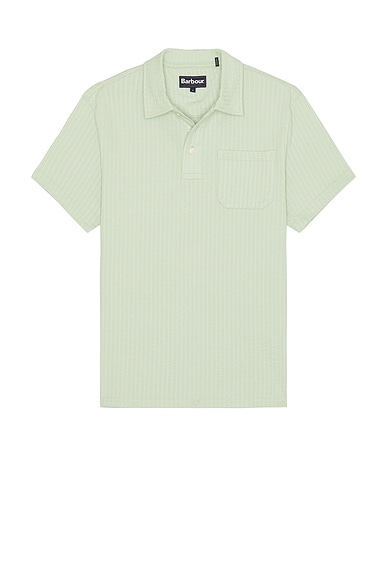 Barbour Dymchurch Seersucker Polo in Pale Apple