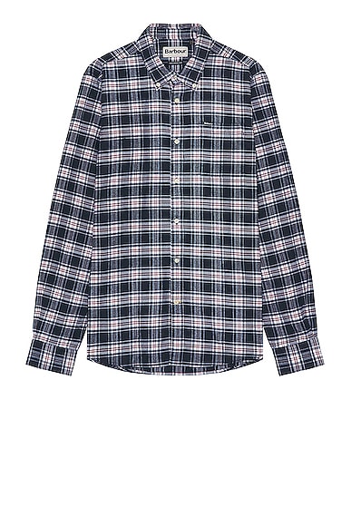 Barbour Langton Tailored Shirt in Navy