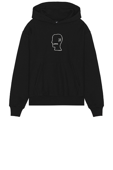 Brain Dead Logohead Hoodie in Black