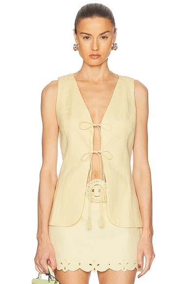 HEMANT AND NANDITA Nain Vest in Yellow