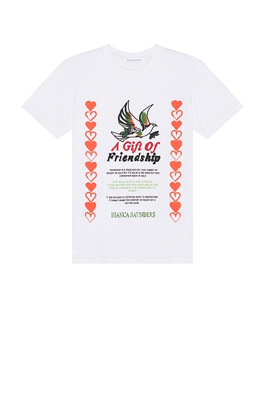 Bianca Saunders Friendship Short Sleeve T-Shirt in White