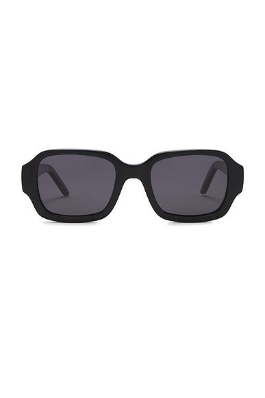 BRU Eyewear Olan Rectangle Sunglasses in Soot