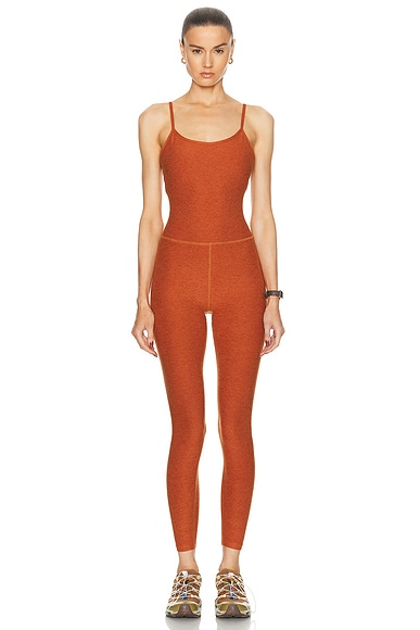 Beyond Yoga Spacedye Uplevel Midi Jumpsuit in Burnt Orange