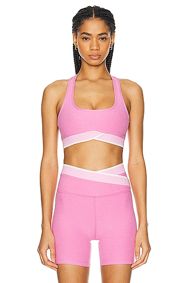 Beyond Yoga Spacedye In The Mix Bra in Pink Bloom Heather