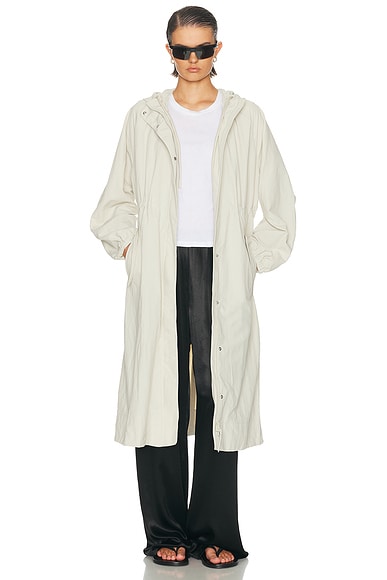 Beyond Yoga Crinkle Nylon Rain Jacket in Sand