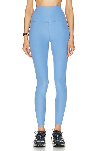 Spacedye Caught In The Midi High Waisted Legging in Blue