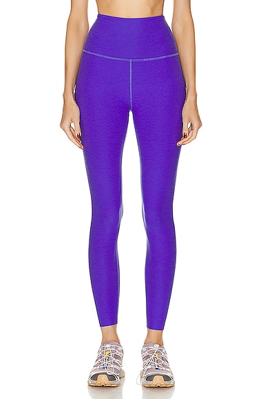 Spacedye Caught In The Midi High Waisted Legging in Purple