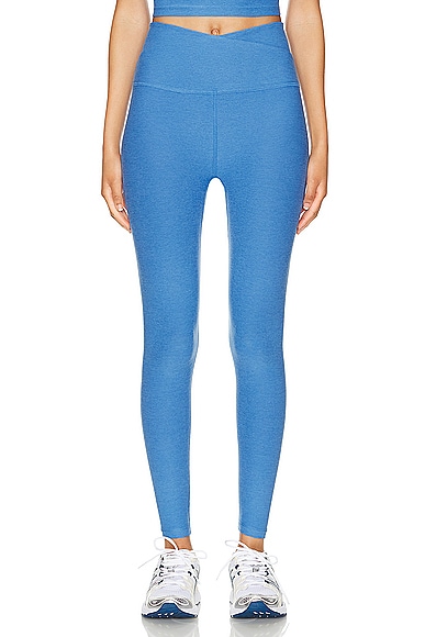 Beyond Yoga Spacedye At Your Leisure High Waisted Midi Legging in Blue