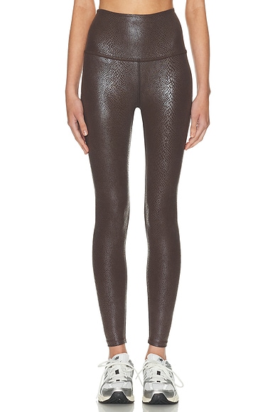 Beyond Yoga PowerShine High Waisted Midi Legging in Viper Espresso