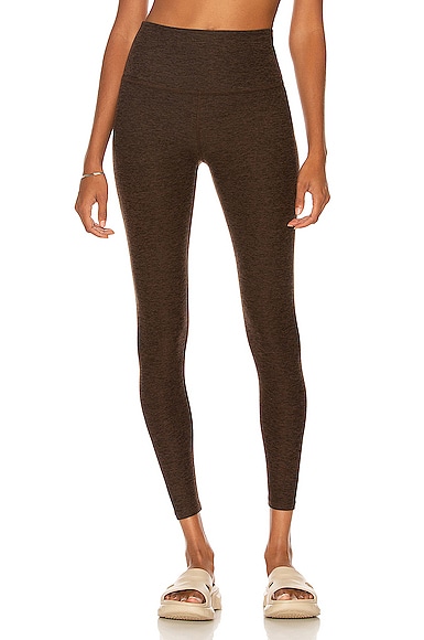 Beyond Yoga Spacedye Caught in the Midi High Waisted Legging in Brown