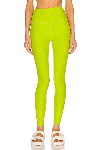 Beyond Yoga Spacedye Caught in the Midi High Waisted Legging in Green