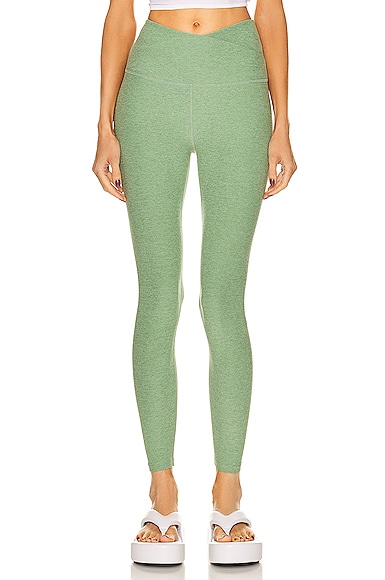 Beyond Yoga Spacedye At Your Leisure High Waisted Midi Legging in Green