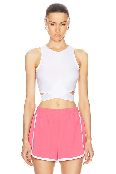 Beyond Yoga Featherweight Embrace Cropped Tank in Cloud White