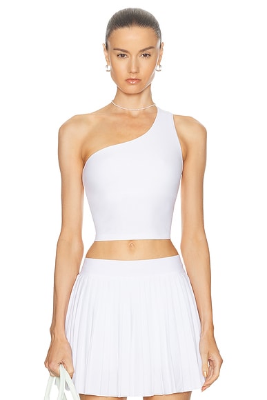 Rosetta Getty One Shoulder Tank in White | FWRD