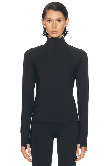 Fleeceback Quarter Zip Pullover Top