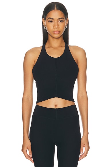 Impulse Ribbed High Neck Tank Top