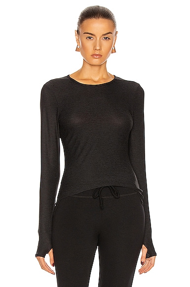 Beyond Yoga Classic Crew Pullover in Black