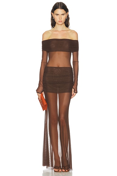 Bananhot Lena Maxi Dress in Decadent Chocolate