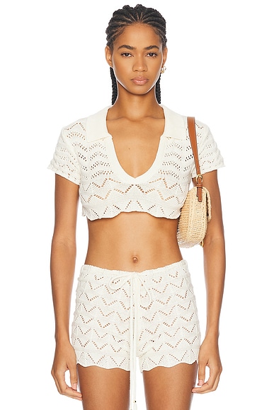 Bananhot Coco Shirt in Knitted White