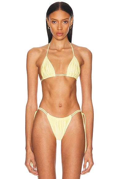 Kyma Bikini Top in Daisy Yellow