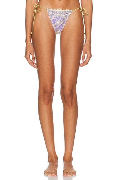 Nina Bikini Bottom in Yellow Lace