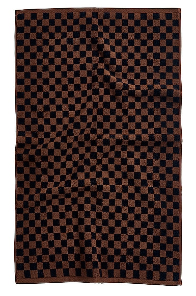 Baina Beppu Bath Mat In Tabac & Noir