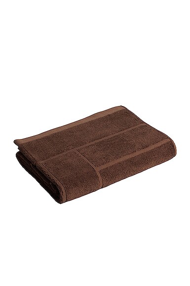 Shop Baina Organic Cotton Towel Set 09 In Tabac & Noir