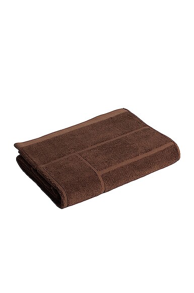 Baina Organic Cotton Towel Set 09 In Tabac & Noir