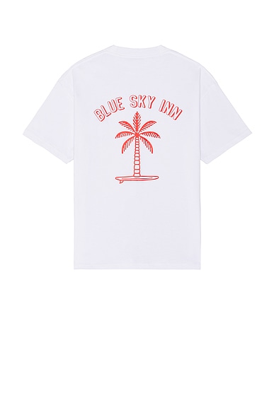Blue Sky Inn Surf Palm T-Shirt in White