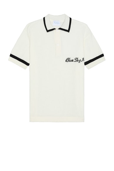 Knit Polo in White