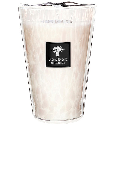 Baobab Collection Pearls Candle in White